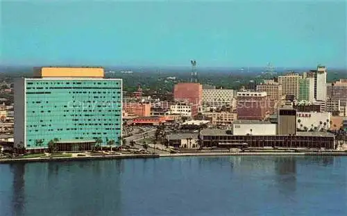 AK / Ansichtskarte  Jacksonville Florida USA Atlantic Coast Line Railroad Building New Convention Hall St. John's River aerial view