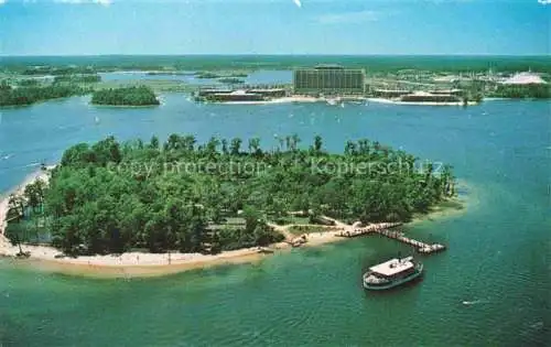 AK / Ansichtskarte  Treasure Island Florida USA 19th-centruy steamship aerial view