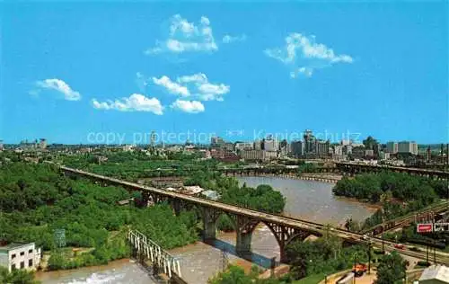 AK / Ansichtskarte  Richmond Virginia USA Panorama southside skyline of the city Lee Bridge new Manchester Bridge