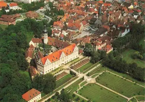 AK / Ansichtskarte  Weikersheim Teilansicht mit Schloss