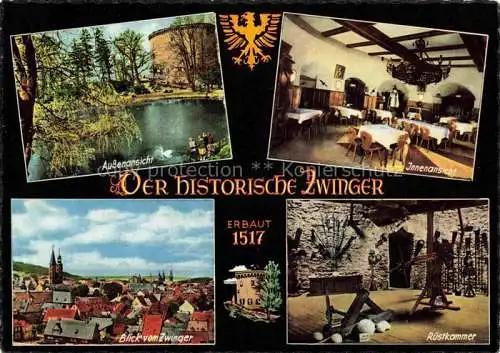 AK / Ansichtskarte  GOSLAR Altdeutsche Gaststaette im Zwinger Gastraum Ruestkammer Stadtpanorama