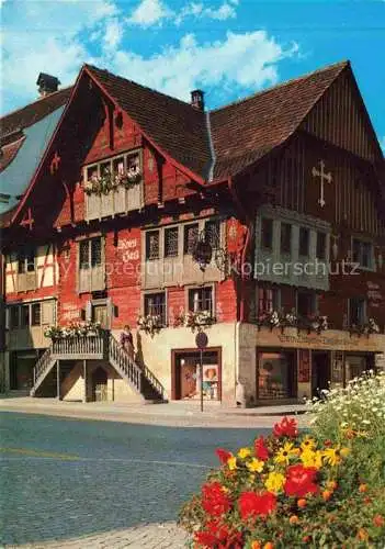 AK / Ansichtskarte  Dornbirn Vorarlberg AT Rotes Haus Gaststaette aus dem 17. Jhdt.