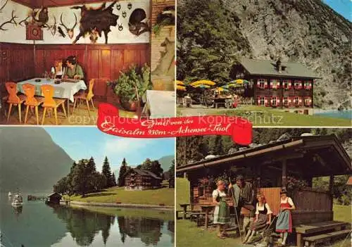 AK / Ansichtskarte  Achensee Tirol AT Gaisalm Jaegerstueberl Gastgarten Dampferanlegestelle Andreas-Hofer-Huetterl