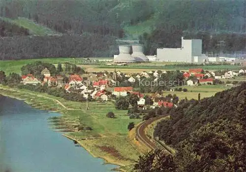 AK / Ansichtskarte  Wuergassen Beverungen Hoexter NRW Panorama Blick zum Kernkraftwerk