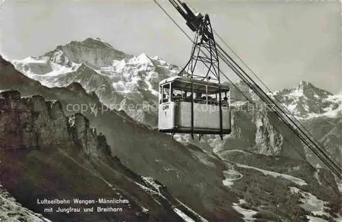 AK / Ansichtskarte  Seilbahn Cable-Car Telepherique Wengen Maennlichen Jungfrau Breithorn 