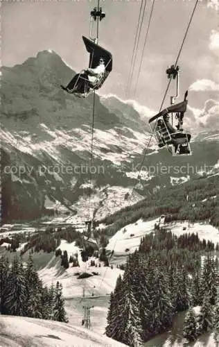 AK / Ansichtskarte  Sessellift Chairlift Telesiege Grindelwald First Bahn Eiger 