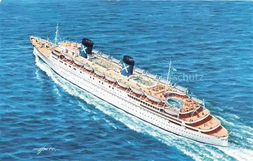 AK / Ansichtskarte  Dampfer Oceanliner Queen Federica 