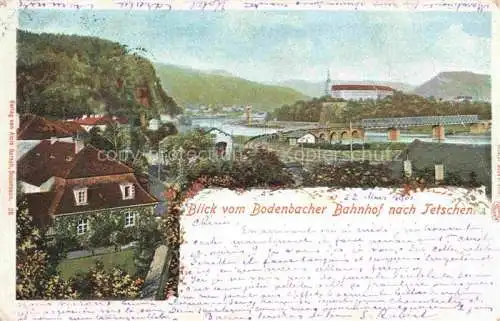 AK / Ansichtskarte  Tetschen-Bodenbach Boehmen DECIN CZ Blick vom Bodenbacher Bahnhof