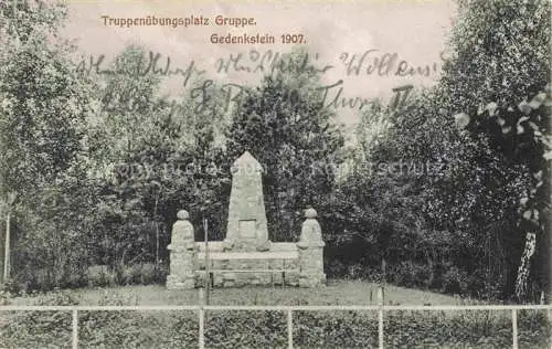 AK / Ansichtskarte  Gruppe Truppenuebungsplatz Schwetz Westpreussen PL Gedenkstein 1907