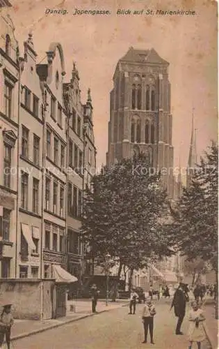 AK / Ansichtskarte  Danzig GDANSK PL Judengasse mit St Marienkirche