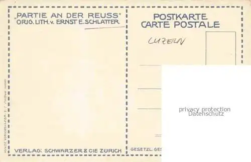 AK / Ansichtskarte  Schlatter E.E. Kuenstlerlitho Luzern