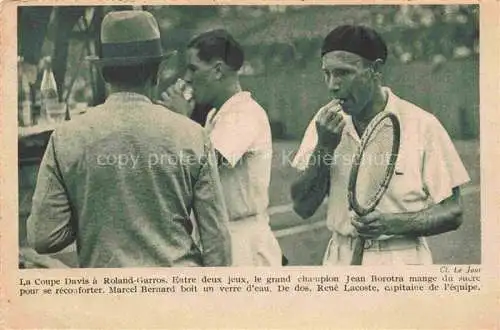 AK / Ansichtskarte  Tennis-- La Coupe Davis a Roland Garros Jean Borotra Marcel Bernard