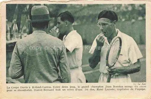 AK / Ansichtskarte  Tennis-- La Coupe Davis a Roland Garros Jean Borotra Marcel Bernard