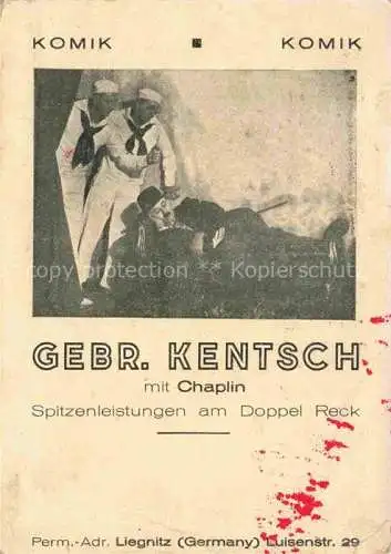 AK / Ansichtskarte  Chaplin Charly Schauspieler Komik Gebr. Kentsch Doppel Reck 