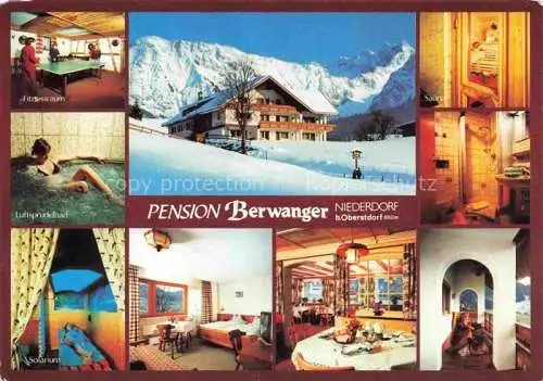 AK / Ansichtskarte  Niederdorf OBERSTDORF Pension Berwanger Fitness Sprudelbad Solarium Restaurant Wintersportplatz Alpen