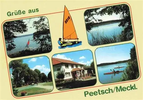 AK / Ansichtskarte  Peetsch Mirow Raetzsee Grosser Peetschsee Dorfstrasse Landgasthaus Peetsch Taun Peetscher Doerpkrog