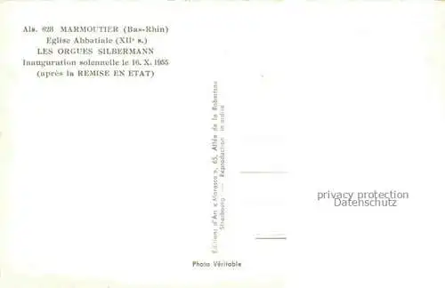 AK / Ansichtskarte  Orgel Kirchenorgel Organ Orgue Marmoutier Les Orgues Silbermann