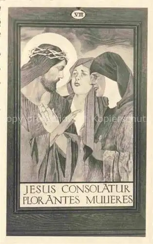 AK / Ansichtskarte  Jesus Christus Christentum Consolatur plorantes Mulieres