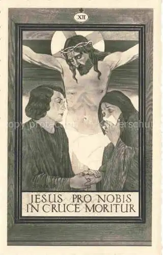 AK / Ansichtskarte  Jesus Christus Christentum Pro nobis in Cruce Moritur