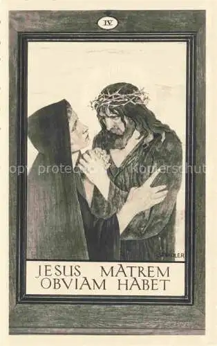 AK / Ansichtskarte  Jesus Christus Christentum Matrem Obviam Habet