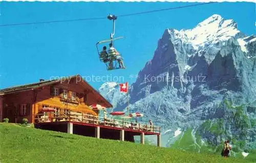 AK / Ansichtskarte  Sessellift Chairlift Telesiege Grindelwald Bort Wetterhorn