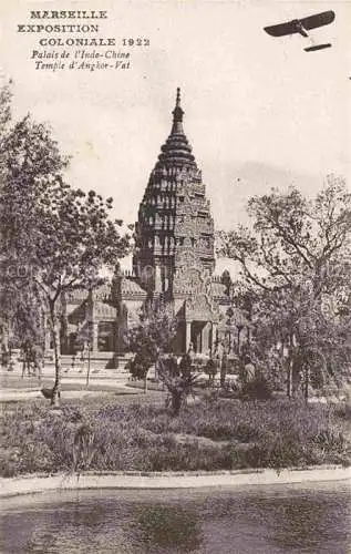 AK / Ansichtskarte  Exposition Coloniale Marseille 1922  Palais Indo Chine Temple Angkov Vat