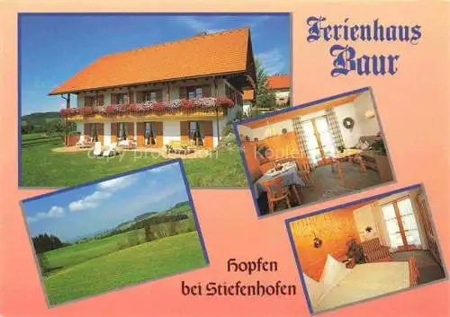 AK / Ansichtskarte  Hopfen Stiefenhofen Ferienhaus Baur Ferienwohnung Landschaftspanorama