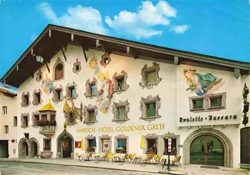 AK / Ansichtskarte  Kitzbuehel Tirol AT Hotel Goldener Greif Fassadenmalerei