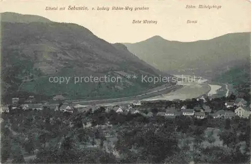 AK / Ansichtskarte  Sebusein Sebuzin Aussig Usi nad Labem CZ Elbetal Panorama