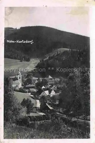 AK / Ansichtskarte  Karlsdorf Karlova Ves Schlesien CZ Panorama Kirche