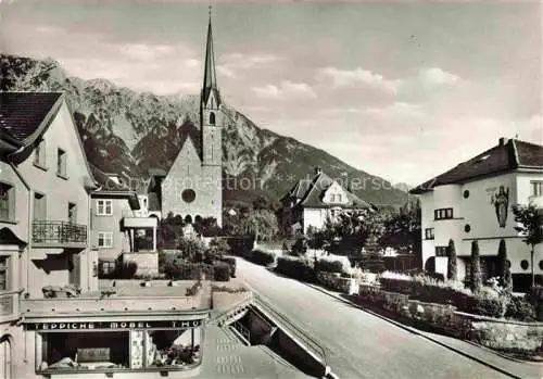 AK / Ansichtskarte  Schaan  Liechtenstein FL Laurentiuskirche mit Fuerstensteig