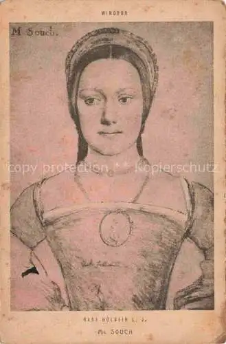 AK / Ansichtskarte  Holbein Hans L. J. Kuenstlerkarte Mrs. Souch 