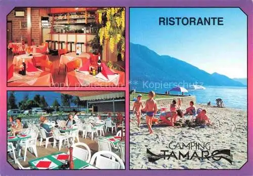 AK / Ansichtskarte  Tenero Locarno Lago Maggiore TI Ristorante Camping Tamaro Spiaggia