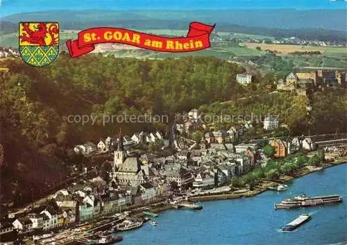 AK / Ansichtskarte  St Goar Rhein Fliegeraufnahme