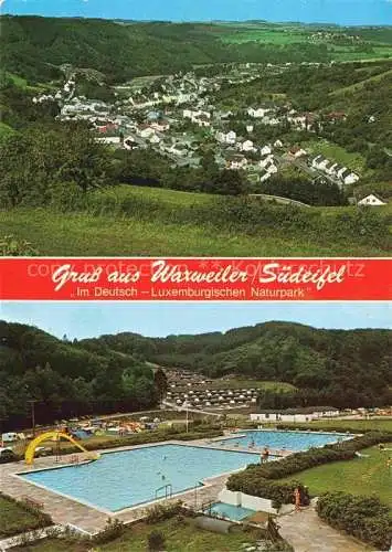 AK / Ansichtskarte  Waxweiler Panorama Deutsch-Luxemburgischer Naturpark Freibad