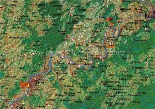 AK / Ansichtskarte  TRIER Urlaubsregion Trier Satelittenfoto