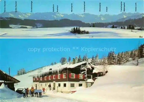 AK / Ansichtskarte  Weitnau Bayern Schullandheim Schanz Winterpanorama Allgaeuer Alpen