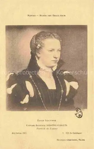 AK / Ansichtskarte  MORONI Giovani Battista Kuenstlerkarte Giovani Battista Moroni Portrait de Femme