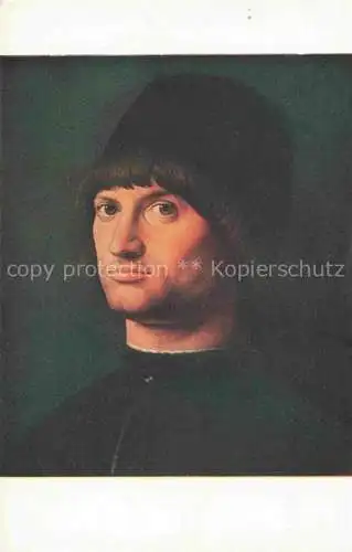 AK / Ansichtskarte  Antonello-de-Messine Kuenstlerkarte Portrait homme dit le Condottiere