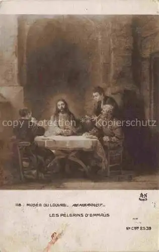 AK / Ansichtskarte  Jesus Christus Christentum A.N.Paris Nr. 2539 Les Pelerins Emmaus