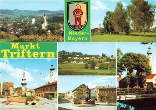 AK / Ansichtskarte  Triftern Panorama Ortszentrum Brunnen Kirche