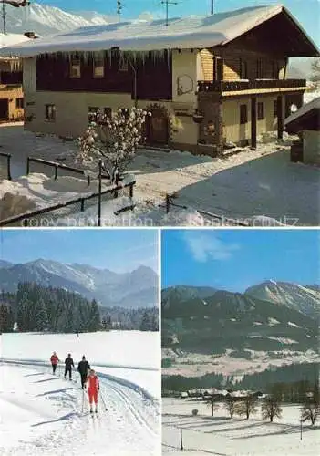 AK / Ansichtskarte  Untermuehlegg Gaestehaus Mueller Winterpanorama Skilanglauf