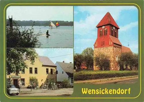 AK / Ansichtskarte  Wensickendorf Badestelle am Rahmersee Dorfkirche Gaststaette Zu den Kastanien