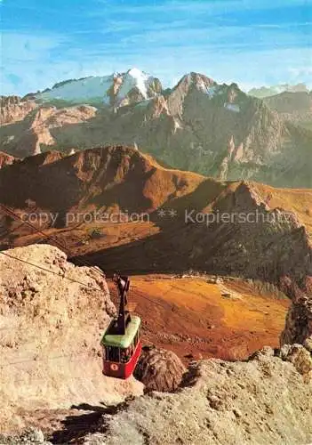 AK / Ansichtskarte  Seilbahn Cable-Car Telepherique Dolomiti Pordoipass Marmolada