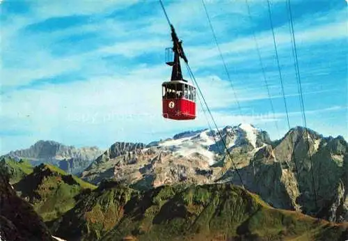 AK / Ansichtskarte  Seilbahn Cable-Car Telepherique Dolomiti Pordojoch Marmolada