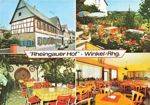 AK / Ansichtskarte  Winkel Oestrich-Winkel Rheingauer Hof Gasthof Pension Gastraum Terrasse