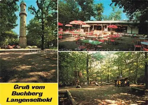 AK / Ansichtskarte  Langenselbold Gaststaette Biergarten Buchberg Grill Aussichtsturm Kinderspielplatz