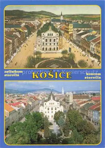 AK / Ansichtskarte  KOSICE Kassa Kaschau Slovakia Severný pohlad z veze Dómu sv. Alzbety na Hlavnú ulicu s divadlom v strede