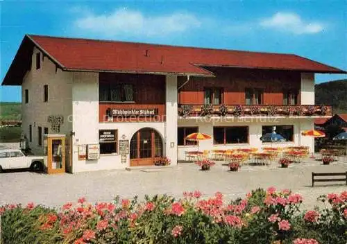 AK / Ansichtskarte  Bergen Chiemgau Gaststaette Pension Muehlwinkler Stueberl an der Hochfelln-Seilbahnstation