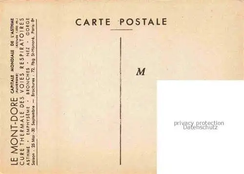 AK / Ansichtskarte  Le Mont-Dore 63 Puy-de-Dome Cure thermale des voies respiratoires Karikaturen Kuenstlerkarte